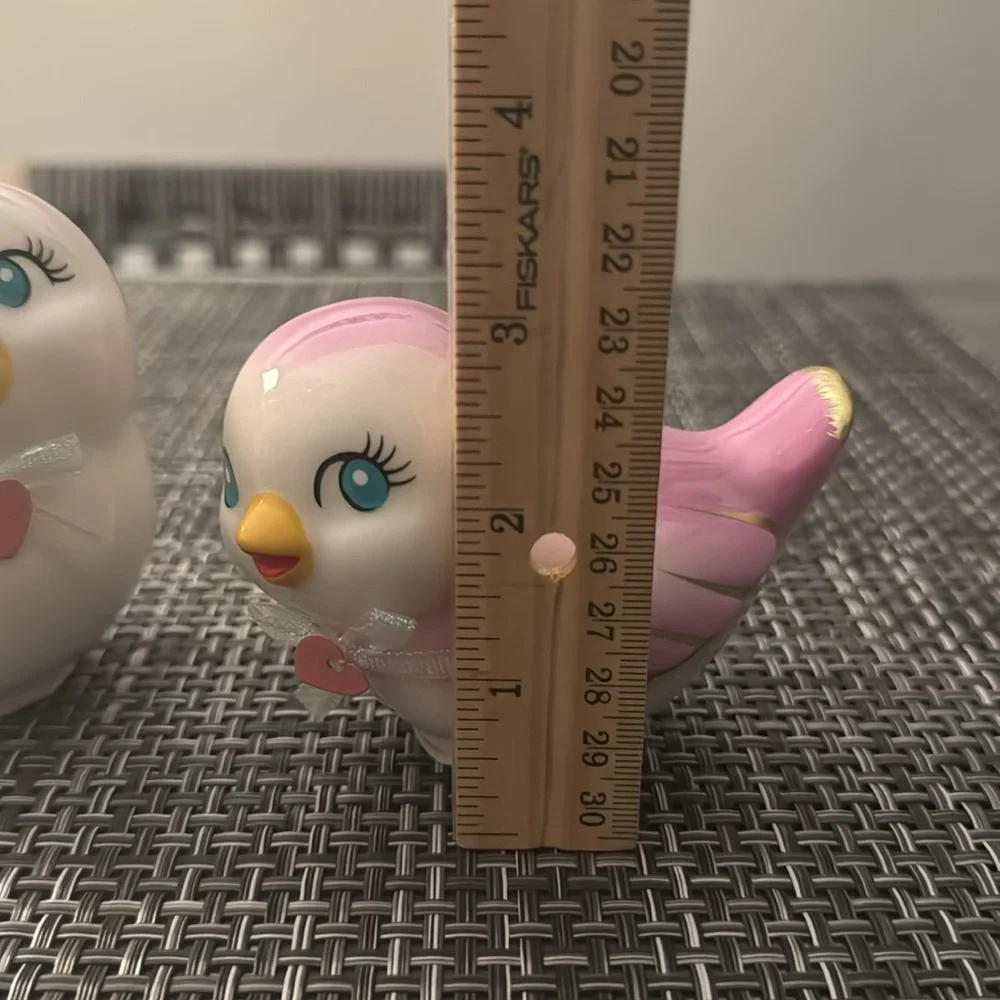 Valentine's Day Target Ceramic Purple Set Of Birds. Brand New.